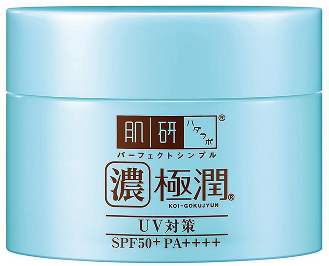 Hadalabo 肌研 極潤 完美多效高保濕凝霜 SPF50+ PA++++ UV對策, 90g, 1罐