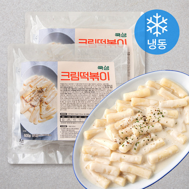 쿡생 크림떡볶이 2회분 (냉동), 600g, 2개