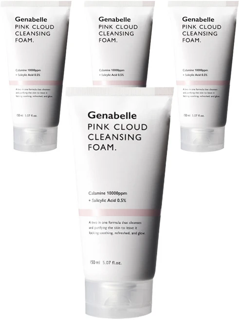 제나벨 핑크 클라우드 약산성 클렌징 폼, 150ml, 4개 - 쿠팡