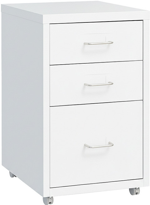 GAGU FEELING 鋼製三層抽屜櫃, 白色, 3層