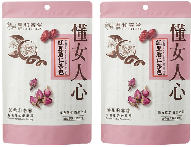 麗紳和春堂 紅豆薏仁茶包, 6g, 20個裝, 2組