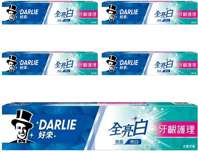 DARLIE 好來 全亮白牙膏 牙齦護理, 140g, 1條, 5條