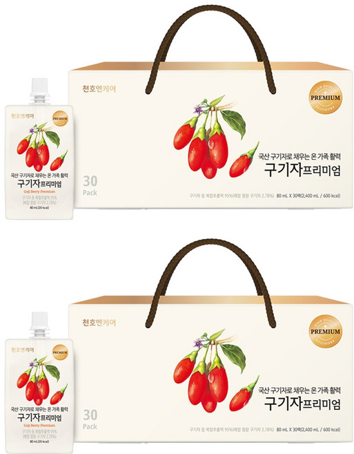 천호엔케어 구기자 프리미엄 건강즙, 2.4L, 2개