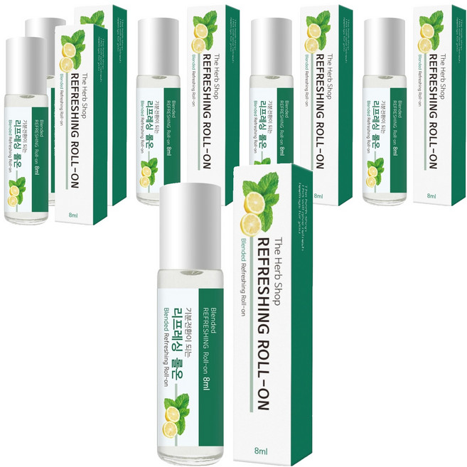 더허브샵 아로마 롤온 스틱 리프레싱, 6개, 8ml