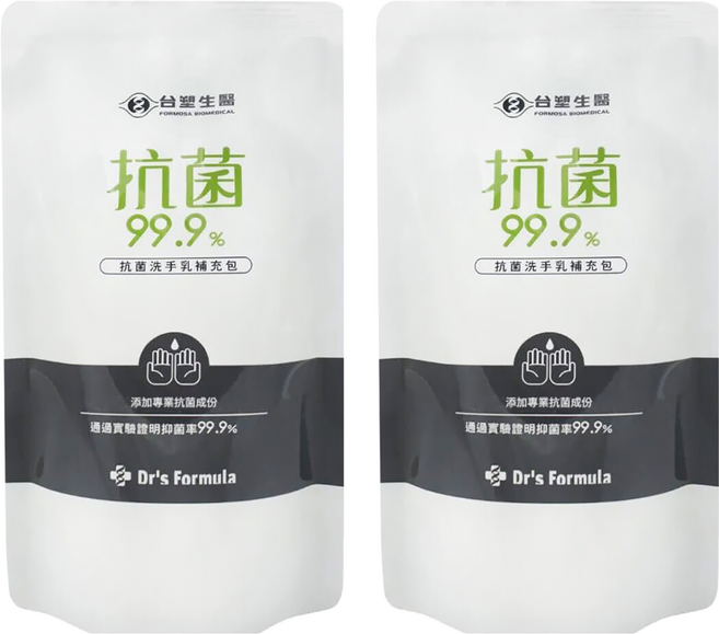 台塑生醫 Dr's Formula 抗菌洗手乳補充包, 400g, 2包