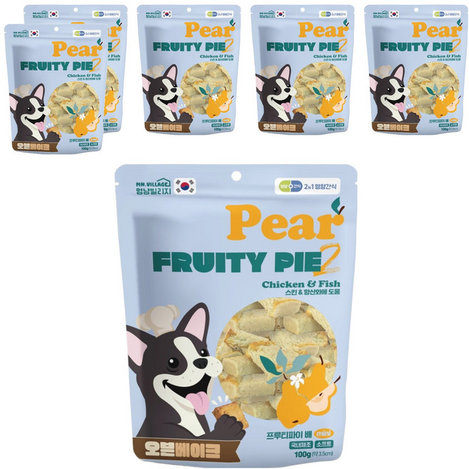 멍냥빌리지 강아지 프루티파이, 100g, 6개, 배