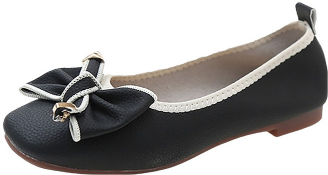 엘쏘 여성용 빅사이즈 리본 플랫 쿠션 단화