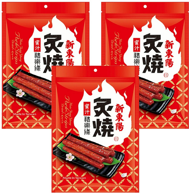 新東陽 蜜汁炙燒豬樂條, 165g, 3包