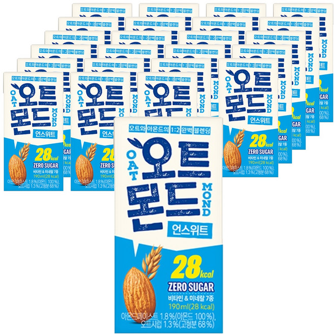 OAT MOND 低糖杏仁燕麥飲, 24入, 190ml