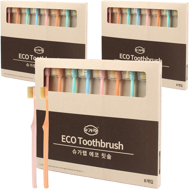 슈가랩 칫솔, 8개입, 3세트