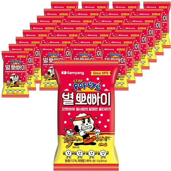 삼양 별 뽀빠이, 72g, 60개
