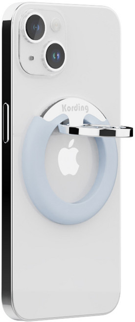 코딩 아이폰 맥세이프 그립 스마트링 핑거톡KMGH23, 블루, 1개