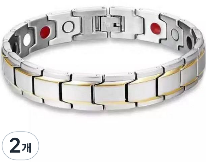 KODACHIEF 자석 팔찌 타잎1 실버골드, 2개