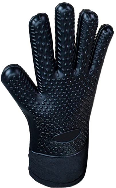 自由夫人 隔熱矽膠廚房烤箱手套, 1個, 黑色