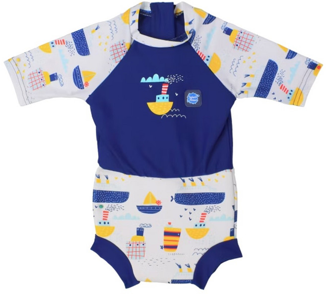 Splash About Happy Nappy Sunsuit 抗UV連身版游泳尿布褲 防漏, XL, 1件