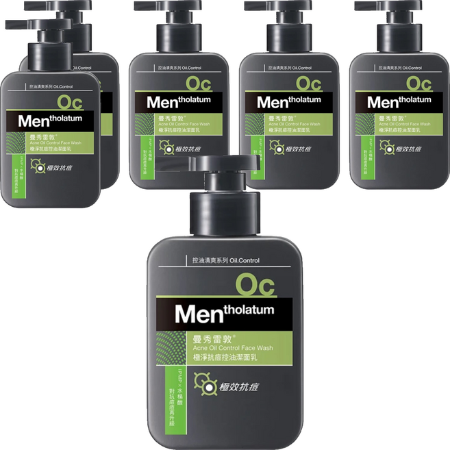 MENTHOLATUM 曼秀雷敦 台灣公司貨 極淨抗痘控油潔面乳, 150ml, 6瓶
