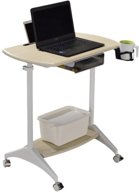 BALF 琦晟傢俱 台灣製造 升降桌 6kg, 白色 + 木色