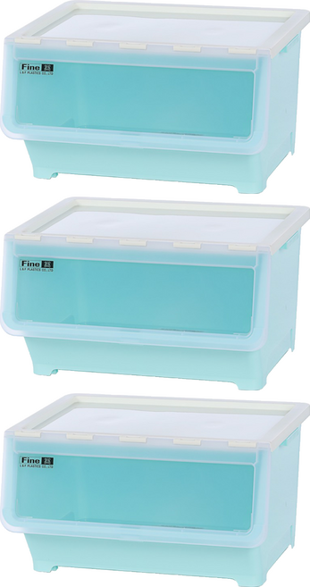 KEYWAY 聯府 維也納直取式收納箱 TF688-1 50L, 藍色, 3個