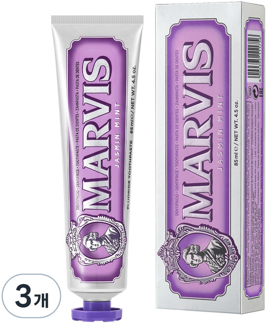 마비스 자스민 민트 치약, 85ml, 3개