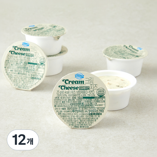 덴마크 크림치즈 대파베이컨, 25g, 12개, 1개입