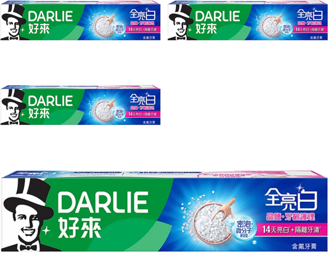 DARLIE 好來 全亮白牙膏 牙齦護理, 280g, 2條, 2組