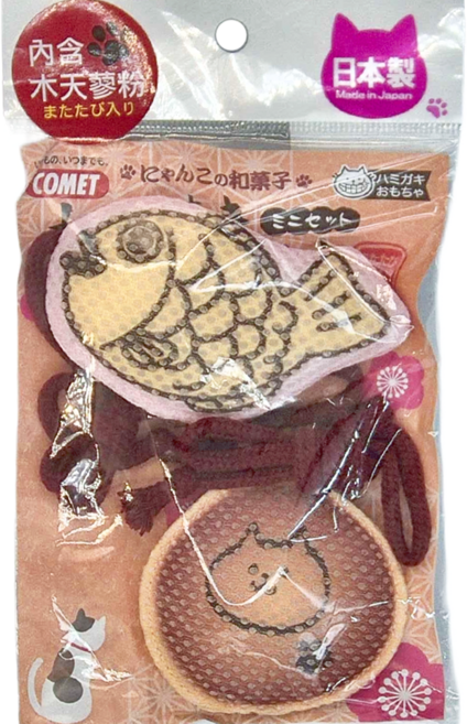 COMET 可美多 木天蓼玩具 來刷牙 迷你銅鑼燒 + 鯛魚燒 多色, 銅鑼燒 + 鯛魚燒 多色, 1組