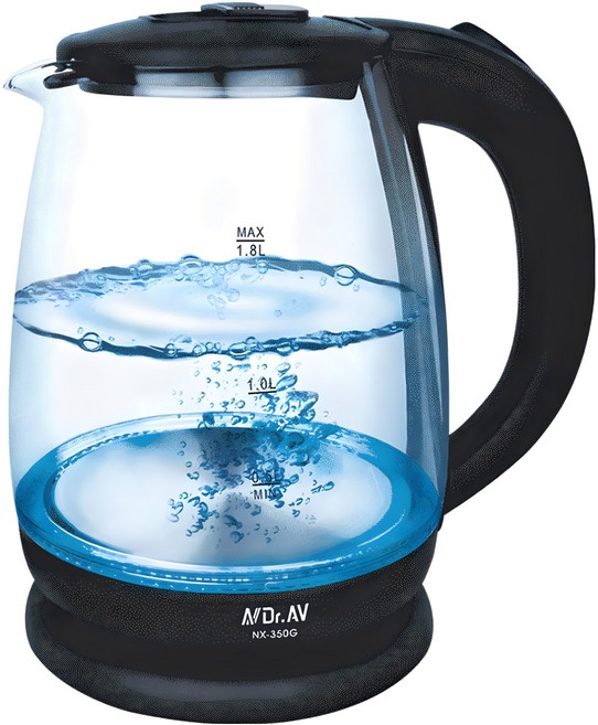 Dr.AV 聖岡科技 ELECTRIC KETTLE 五星級淨透玻璃快煮壺, NX-350G