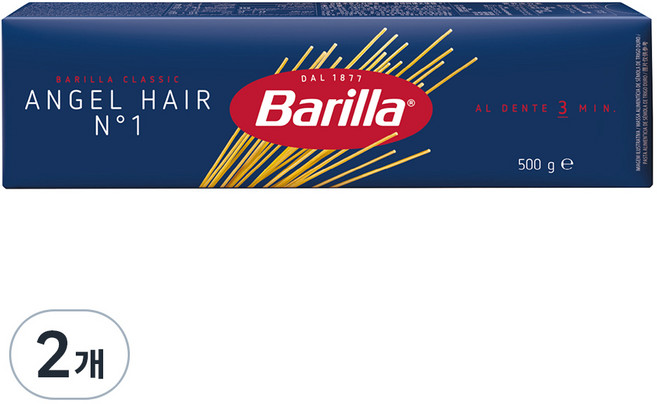 바릴라 엔젤헤어 파스타면, 500g, 2개