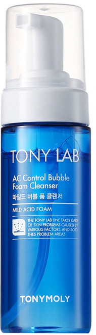 TONYMOLY Tony Lab AC控油泡沫潔面乳 溫和酸性泡沫, 150ml, 1瓶