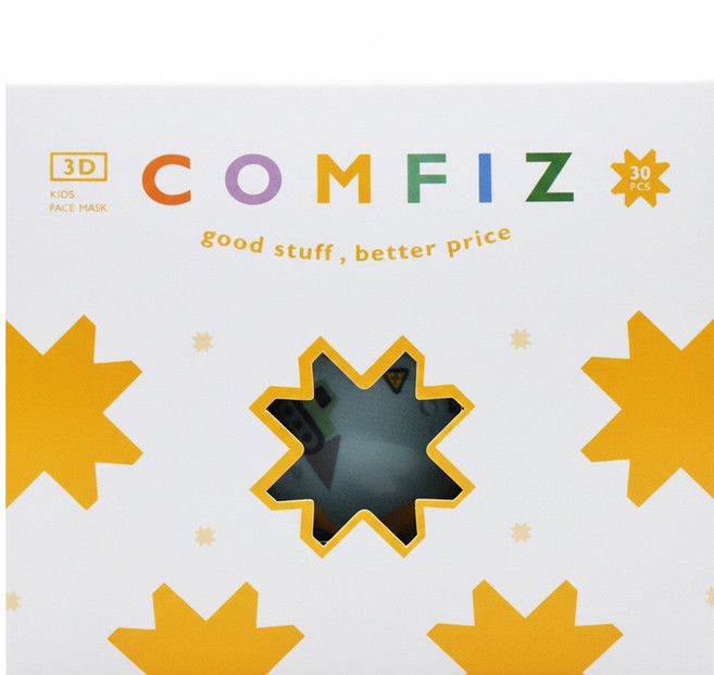 COMFIZ 康菲 幼幼3D醫療口罩 1~3歲, 30片, 捍衛戰士, 1盒