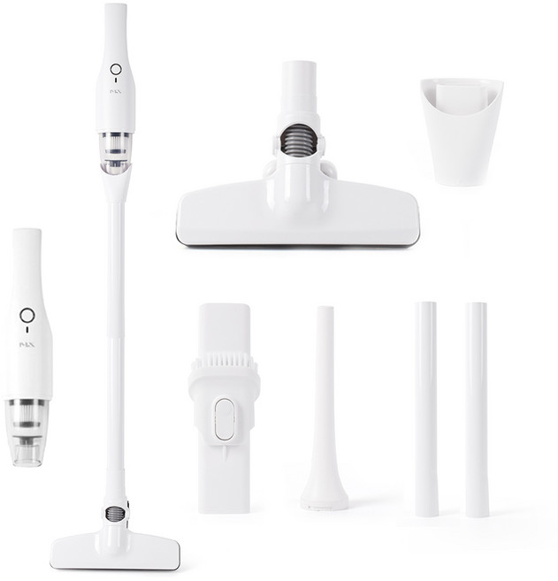 미라스 듀얼에어 저소음 초경량 무선 스틱청소기 430g, MS-5500VC, 화이트