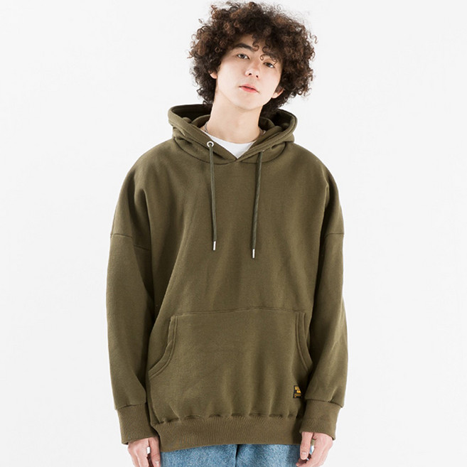 플루크 오버핏 무지 후드티셔츠 FHT202