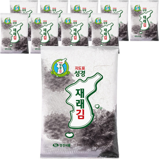 지도표성경 재래 전장김, 60g, 10개