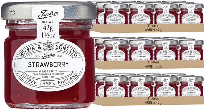 Tiptree 迷你草莓果醬, 144罐, 42g