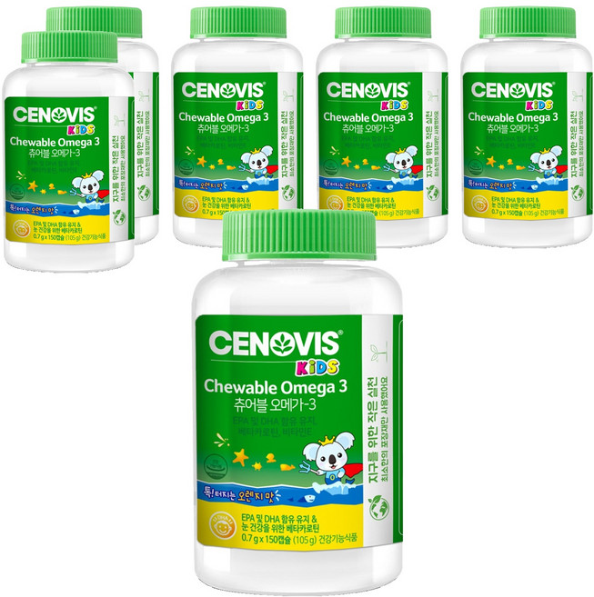 세노비스 키즈 츄어블 오메가3, 150정, 6개
