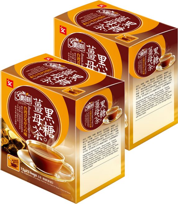 3點1刻 茶黑糖薑母茶, 15g, 5包, 2盒