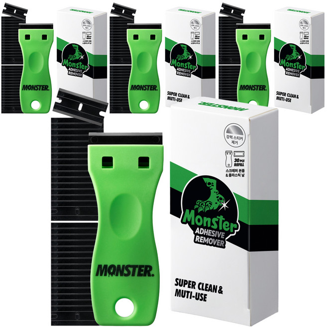 몬스터겔 교체형 멀티 스크래퍼 + 리필날 10p x 3개 세트, 4세트