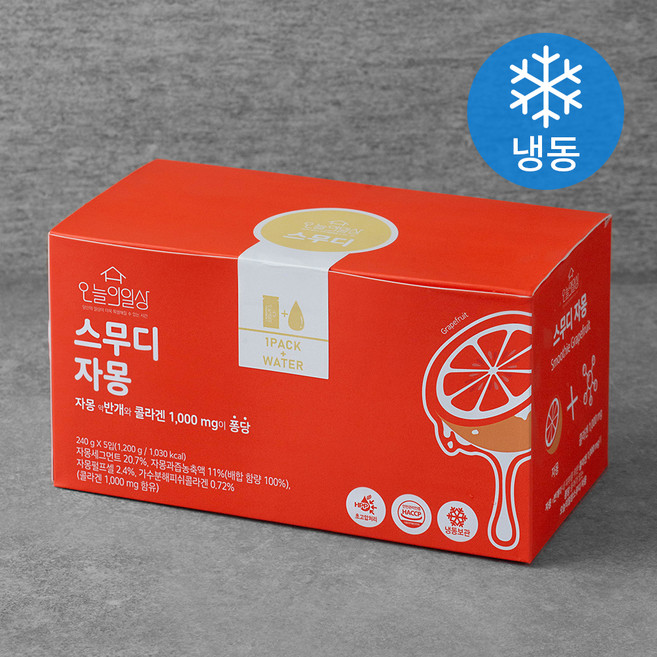 오늘의일상 스무디 자몽 (냉동), 240g, 5개