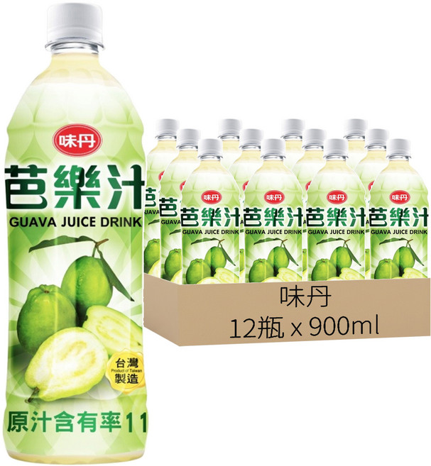 味丹 芭樂汁, 900ml, 12瓶