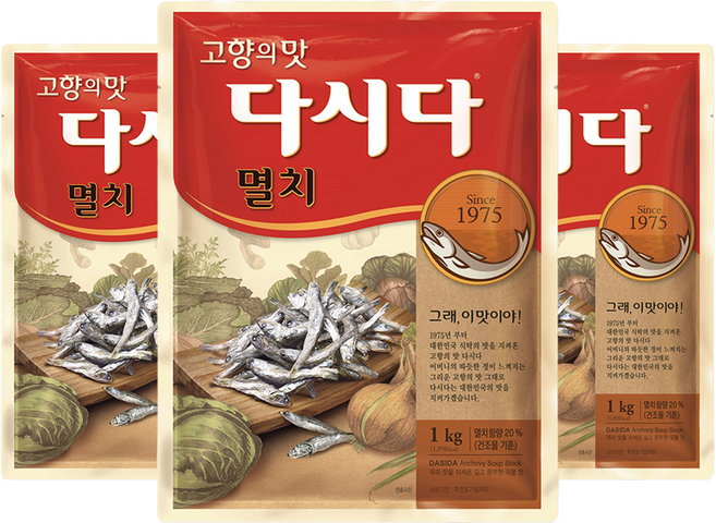 다시다 멸치, 1kg, 3개