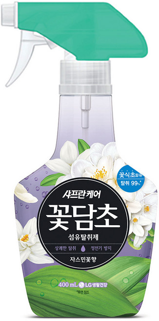 샤프란 꽃담초 섬유탈취제 자스민꽃향 본품, 400ml, 1개