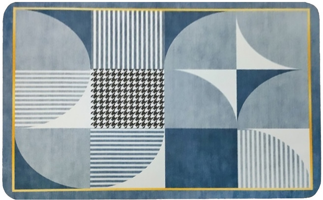 BonBon naturel 軟式硅藻土瞬吸速乾吸水地墊, 藍色方塊, 2個