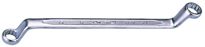KING TONY 金統立 專業級工具 75度雙梅扳手 KT19701012 10 x 12mm 黃黑色, 1支