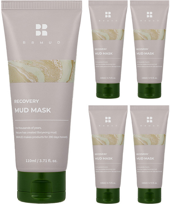 1+1 카디비 머드팩 비알머드 리커버리 보령 머드 마스크 110ml 2개 (본사정품!), 1개입, 5개