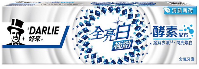 DARLIE 好來 全亮白 極緻酵素清新薄荷牙膏, 120g, 1條, 1條