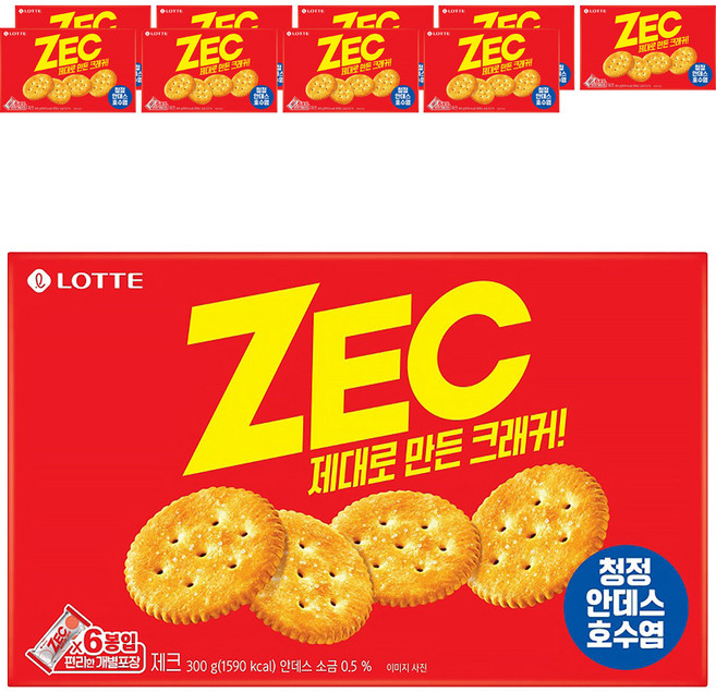 롯데제과 제크오리지날, 300g, 10개