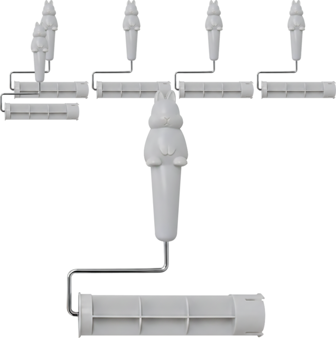 USAGI 兔子黏巴達滾輪 顏色隨機, 6個