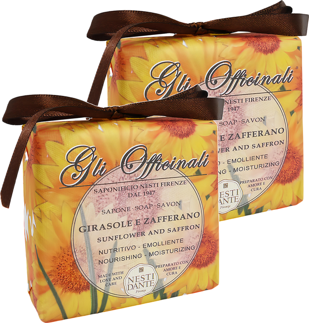 NESTI DANTE 義大利佛羅倫斯向日葵和藏紅花植物皂, 200g, 2個