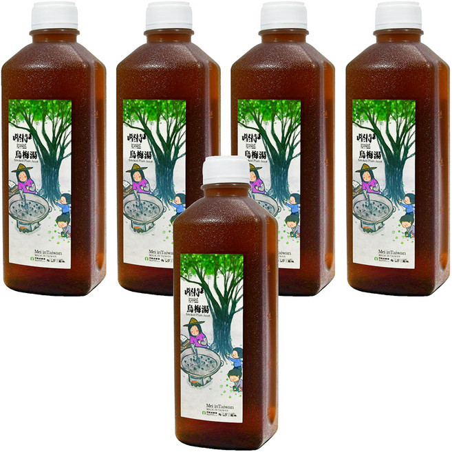 梅子夢工廠 堅持烏梅湯, 5瓶, 1L