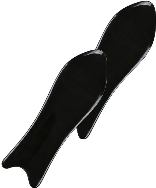 MEO 물소뿔 물고기 마사지 괄사, 2개